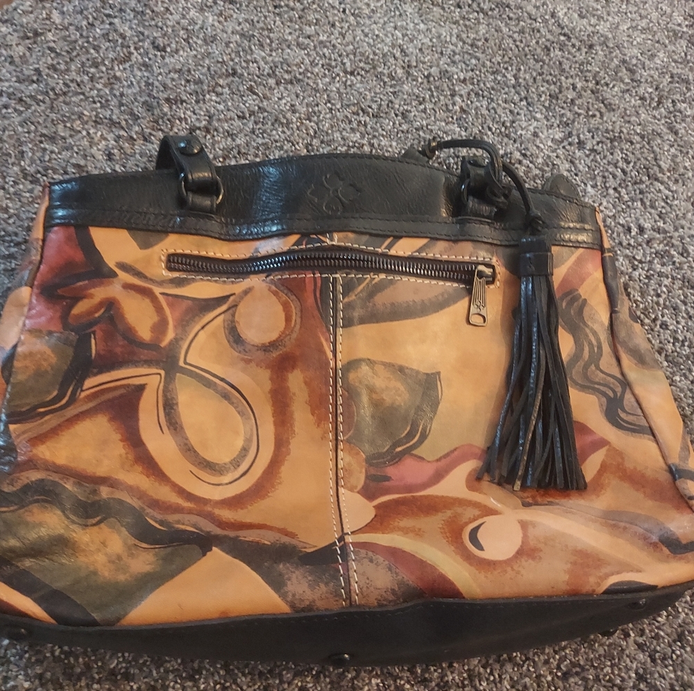 PATRICIA NASH Retired Floral leather purse